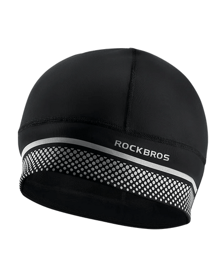 ROCKBROS Winter Fleece Ski Cap Windproof Thermal Cycling Cap Warmer Motorcycle Hat Helmet Liner Running MTB Bike Headwear