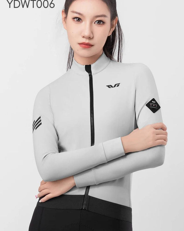 ROCKBROS Windbreak Cycling Jacket for Woman Winter Fleece Warm Women's Bicycle Jersey Professional Bicycle Training Clothing MTB