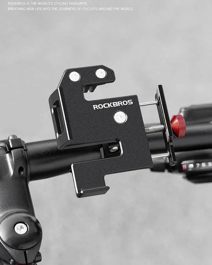 ROCKBROS Bicycle Phone Holder S Clip Ring Holder Aluminum Alloy Anti-Slip for 4.7-7.09inch Phones Moto Motorcycle Stand Bracket