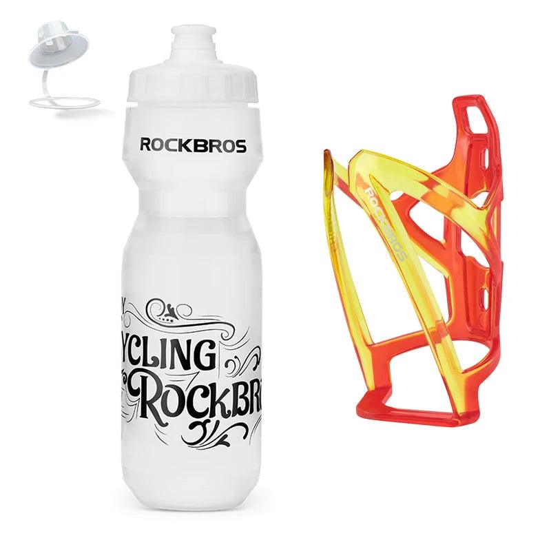 ROCKBROS Bike Water Bottle 750ml Bicycle Bottle With Holder Cage Outdoor Sport Portable Cycling Kettle Water Bottle Drinkware