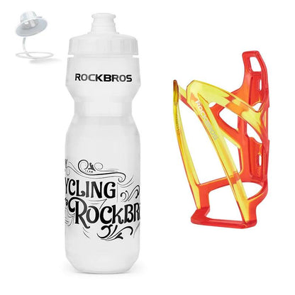 ROCKBROS Bike Water Bottle 750ml Bicycle Bottle With Holder Cage Outdoor Sport Portable Cycling Kettle Water Bottle Drinkware