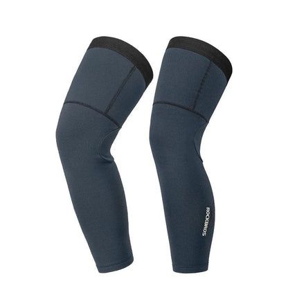 ROCKBROS Cycling Sleeve Leg Sleeve Windproof  Sports Fleece Sleeves Knee Braces Men Women Autumn Winter Warmth Cycling Equipment