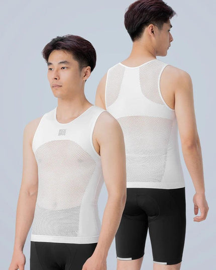 ROCKBROS Cycling Vest High Elastic Cycling Base Layer Sleeveless Bicycle Vest Quick Dry Undershirt Breathable Running Sport