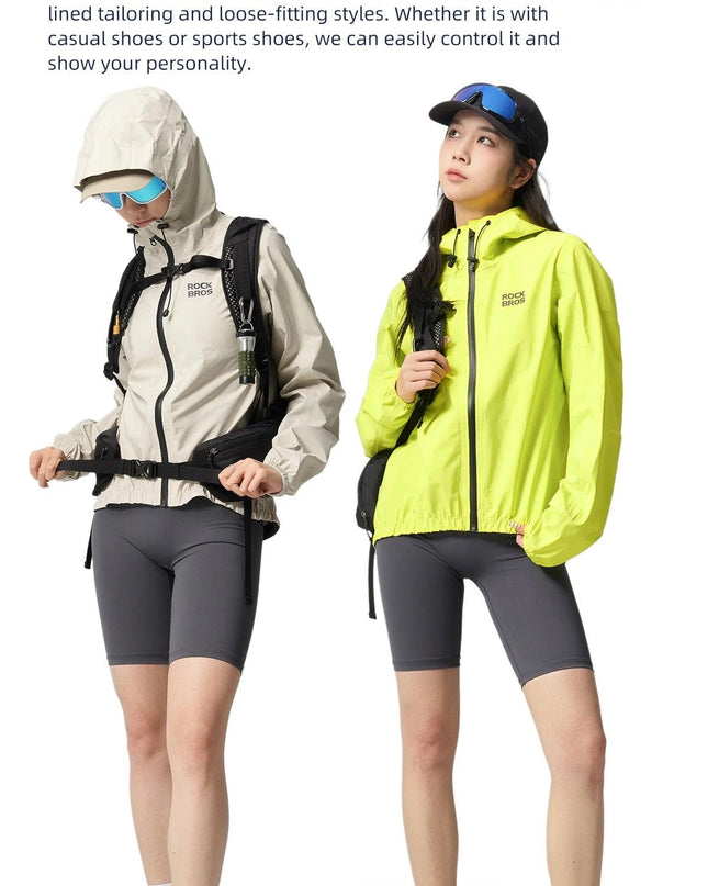 ROCKBROS Waterproof Cycling Jacket Raincoat Waterproof Breathable Outdoor Sport Windbreaker Cycling Hiking Men Women EUR Size