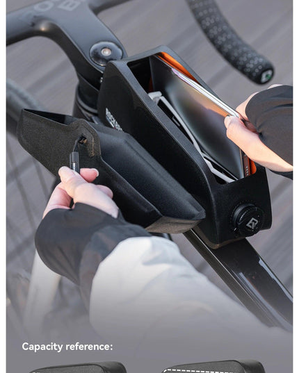 ROCKBROS Waterproof Bicycle Top Tube Bag Lightweight Bike Frame Pack Durable Cycling Storage Bag for Mountain and Road Bikes