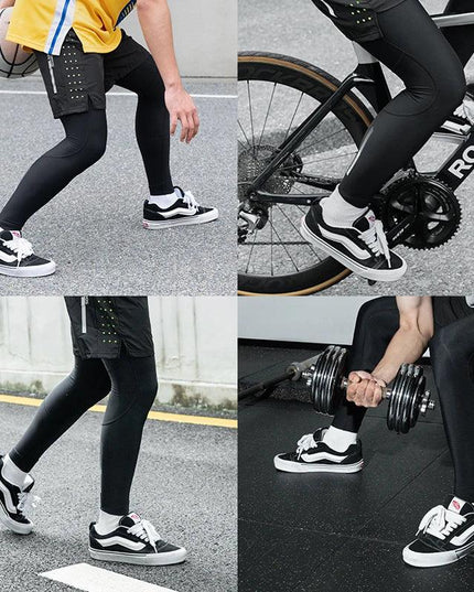 ROCKBROS Winter Leg Warmers Cycling Sports Leg Warmer Men's Women's Breathable Nylon anti-slip Legging Running Bodybuilding