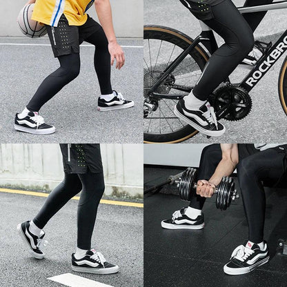 ROCKBROS Winter Leg Warmers Cycling Sports Leg Warmer Men's Women's Breathable Nylon anti-slip Legging Running Bodybuilding