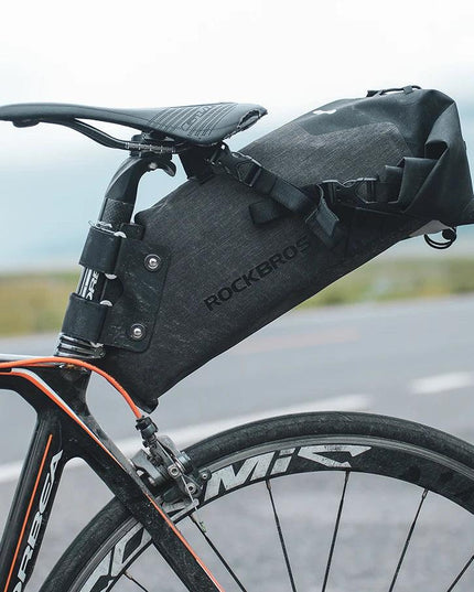 ROCKBROS Bike Bag Waterproof Reflective 10L Large Capacity Saddle Bag Cycling Foldable Tail Rear Bag MTB Road Trunk Bicycle Bag