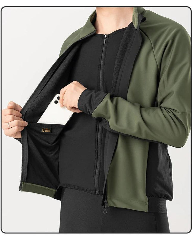 ROCKBROS Winter Cycling Jacket 0 Degree Thermal Bike Jacket Outdoor Warm Fleece Coat Mtb Bicycle Jersey Windbreaker Clothes