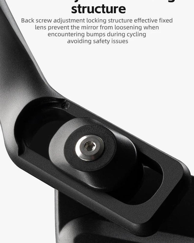 ROCKBROS Bicycle Mirror Handlebar Rear View Stainless Steel Reflector Universal Wide-Range 360° Adjustable Mirror Bike Accessory