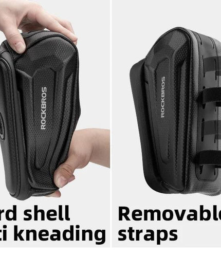 ROCKBROS Bike Bag Front Handlebar Bag Hard Shell 360° Cell Phone Holder With Touch Screen Waterproof Front Frame Cycling Bag