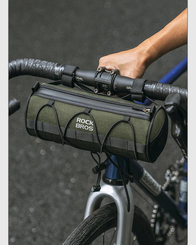 ROCKBROS Bicycle Bag Front Portable Handlebar Pannier 2L Big Capacity Multifunctional Shoulder Bag Reflectice Tube Bike Bag