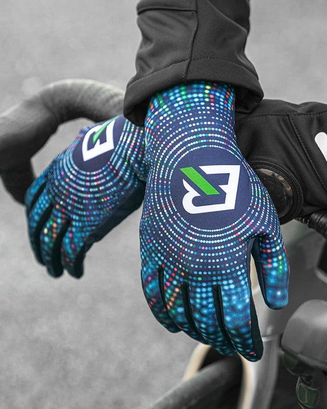 ROCKBROS Cycling Gloves Winter Warm Fleece Long Finger Gloves Mountain Road Cycling Gloves Full Finger Lengthened Wrist Guards