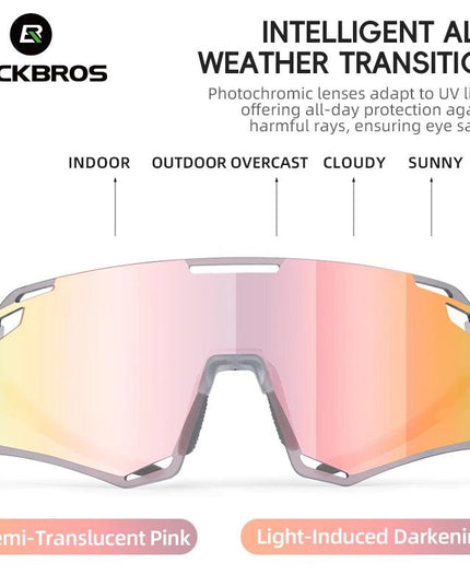 ROCKBROS Cycling Glasses Lightweight Frameless Bike Glasses High-Definition Lenses Road Bicycle Protection Goggles Sport Eyewear