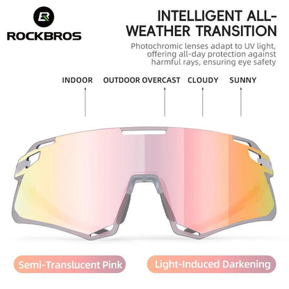 ROCKBROS Cycling Glasses Lightweight Frameless Bike Glasses High-Definition Lenses Road Bicycle Protection Goggles Sport Eyewear