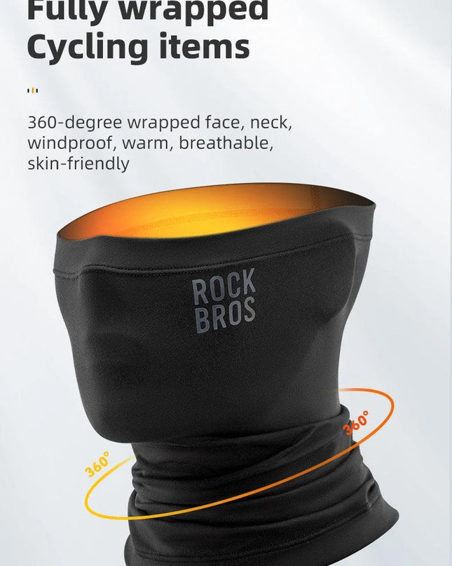 ROCKBROS Ski Mask Winter Warm Hiking Scarf Fleece Neck Scarf Camping Hiking Balaclava Cycling Face Mask Windproof Breathable