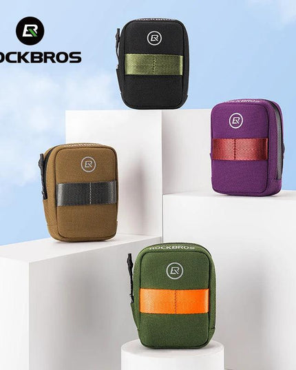 ROCKBROS Bicycle Saddle Bag 0.35L Mini Portable Tail Bag MTB Mountain Road Bike Tool kit Repair Bag Reflective Cycling Accessori