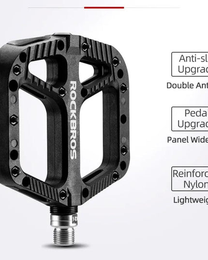 ROCKBROS Ultralight Seal Bearings Bicycle Bike Pedals Cycling Nylon Road bmx Mtb Pedals Flat Platform Bicycle Parts Accessories