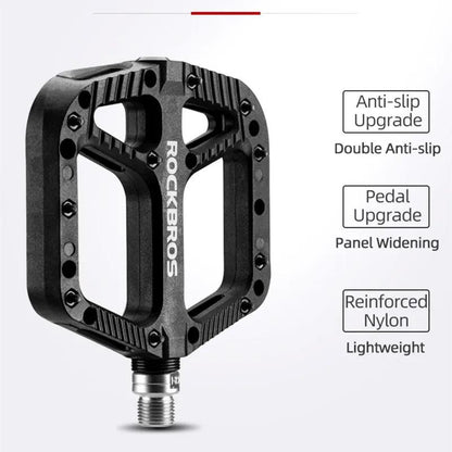 ROCKBROS Ultralight Seal Bearings Bicycle Bike Pedals Cycling Nylon Road bmx Mtb Pedals Flat Platform Bicycle Parts Accessories