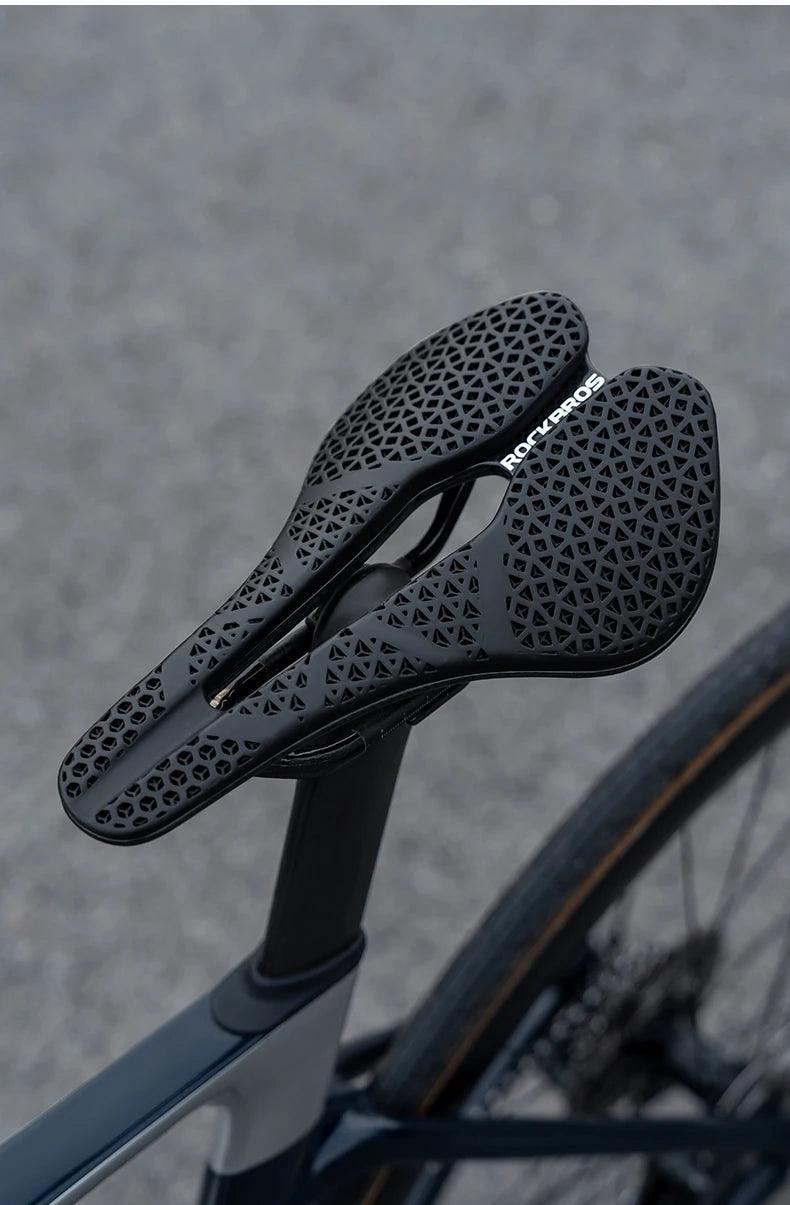 ROCKBROS 3D Printed Bicycle Carbon Saddle Ultra-Light Shock-Absorption MTB Road Profession Racing Bicycle Cycling Saddle