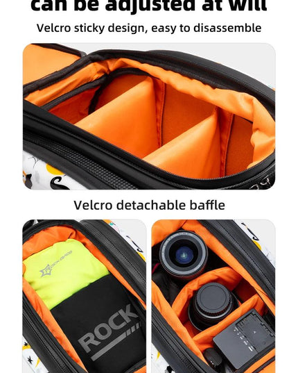 ROCKBROS 3 In 1 Bicycle Trunk Bag 35L Big Quality MTB Gravel Bike Bag Hard Shell Travel Luggage Panniers with Waterproof Cover