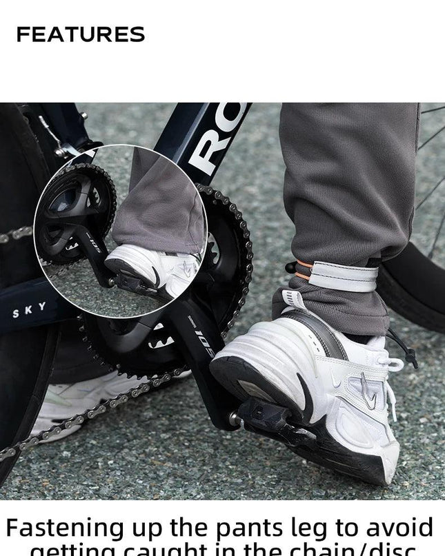 ROCKBROS Bicycle Leg Strap Safety Reflective Outdoor Bicycle Ankle Leg Band Portable Sports Camping Harnesses Cycling Equipment