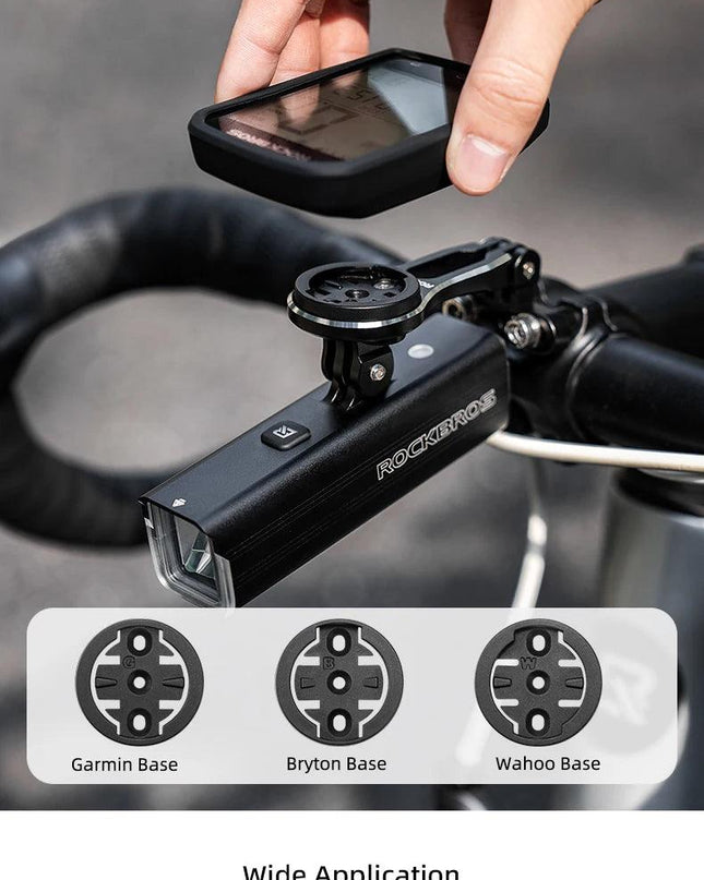 ROCKBROS Bike Bracket Front Light Lamp Holder Aluminum Alloy Extension Holder for Bicycle Computer Wahoo Bryton Garmin Bracket