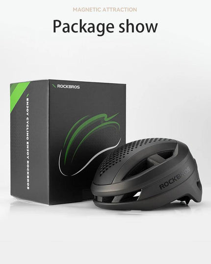 ROCKBROS Magnetic Suction Shell Helmets Safe Breathable Cycling Rock Climbing Skateboarding Roller Skating Men Women Bike Helmet