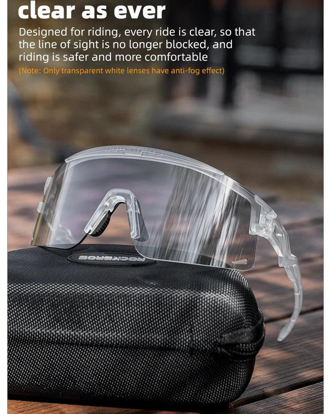 ROCKBROS New Cycling Glasses Ultralight Photochromic Anti-Fog Cycling Sunglasses MTB Road Outdoor Sports UV Protection Goggles ﻿