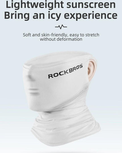 ROCKBROS Summer Face Scarf Neck Sun Protection Silk Cycling Headwear Motorcycle Scooter MTB Road Cycling Mask Breathable Bandana