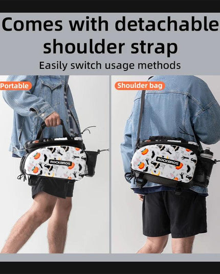 ROCKBROS 3 In 1 Bicycle Trunk Bag 35L Big Quality MTB Gravel Bike Bag Hard Shell Travel Luggage Panniers with Waterproof Cover