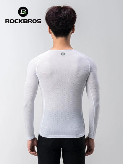 ROCKBROS Bike Jerseys Long Sleeves Breathable Mesh Men Bike Shirt Cycling Clothing Comfortable Summer Racing Clothes Reflective