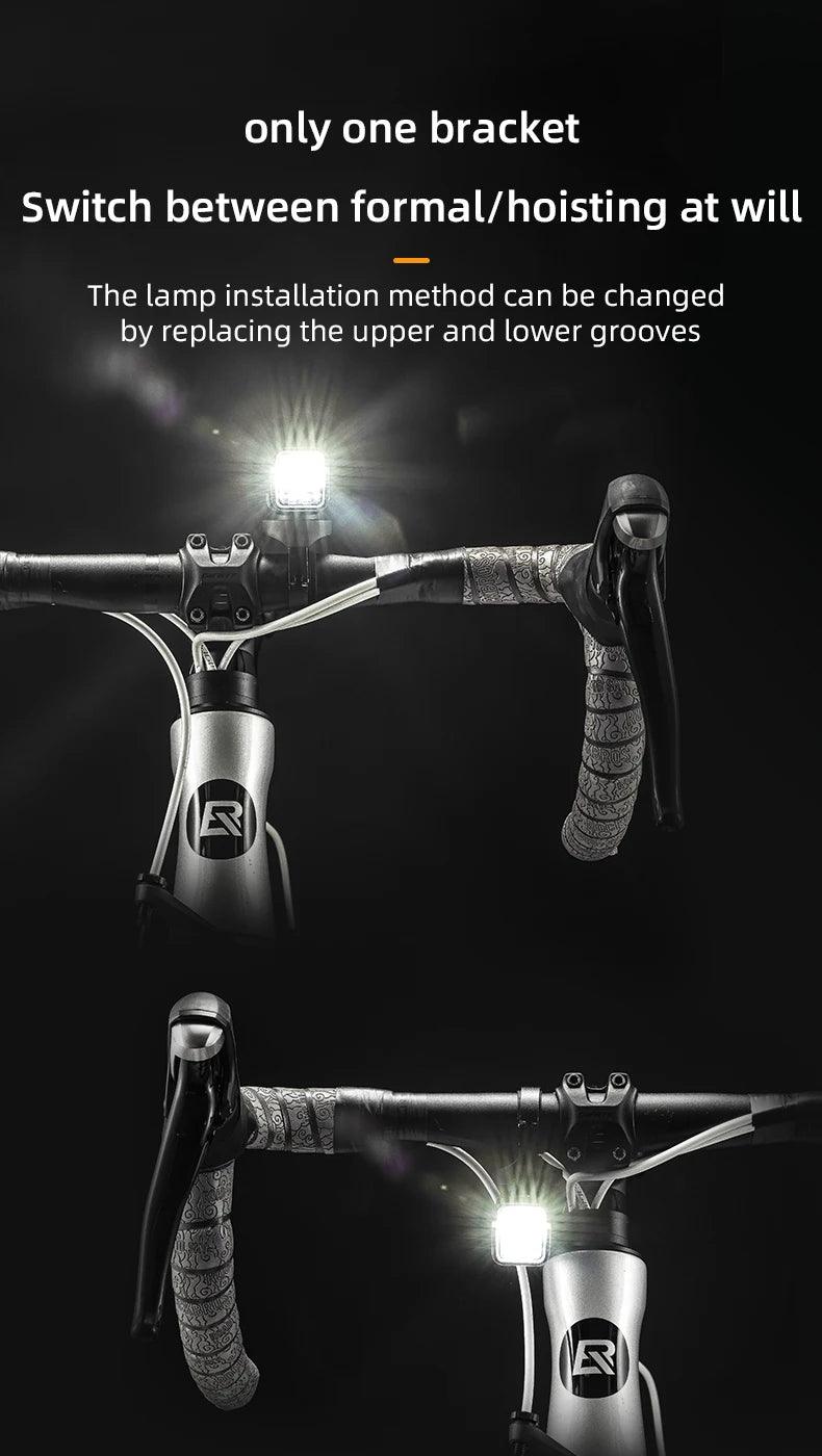 ROCKBROS Bike Front Light IPX6 Rainproof Type-c Rechargeable Bicycle Light 1000LM Cycling Headlight LED Flashlight MTB Bike Lamp