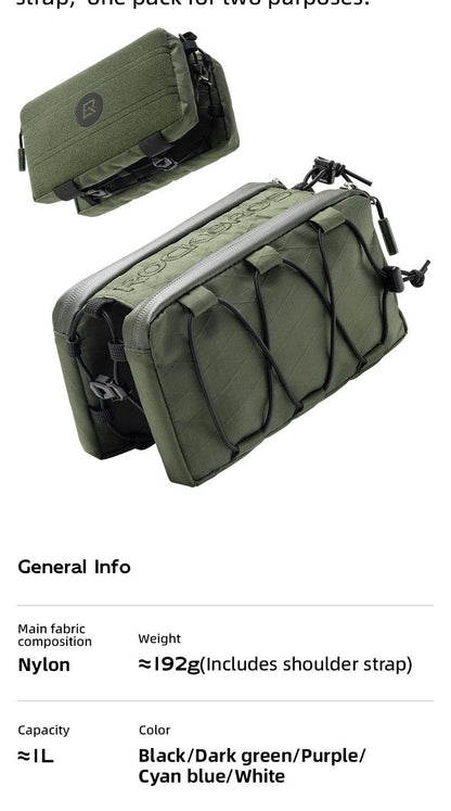 ROCKBROS Bike Bag Top Tube Bag Floating Installation Method Cycling Saddlebags Bicycle Pannier Bag Large Capacity Equipment