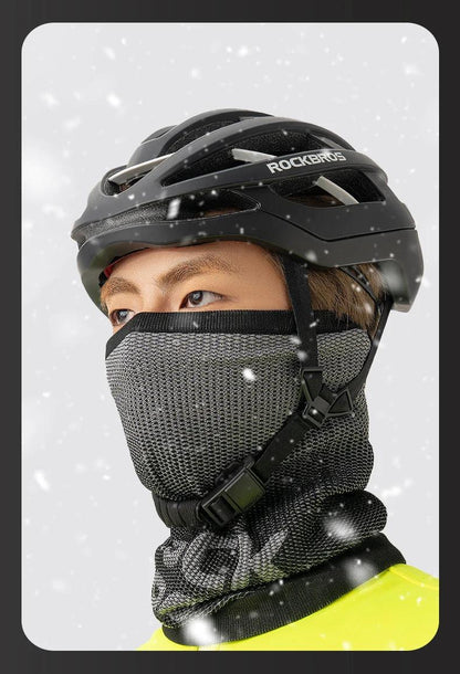 ROCKBROS Bike Mask Winter Skiing Running Headgear Balaclava Breathable Warm Scarf Windproof Outdoor 360° Protection Thermal Mask