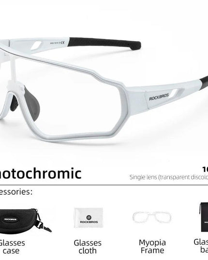ROCKBROS Photochromic Cycling Glasses Bike Bicycle Glasses Sports Men's Sunglasses MTB Road Cycling Eyewear Protection Goggles