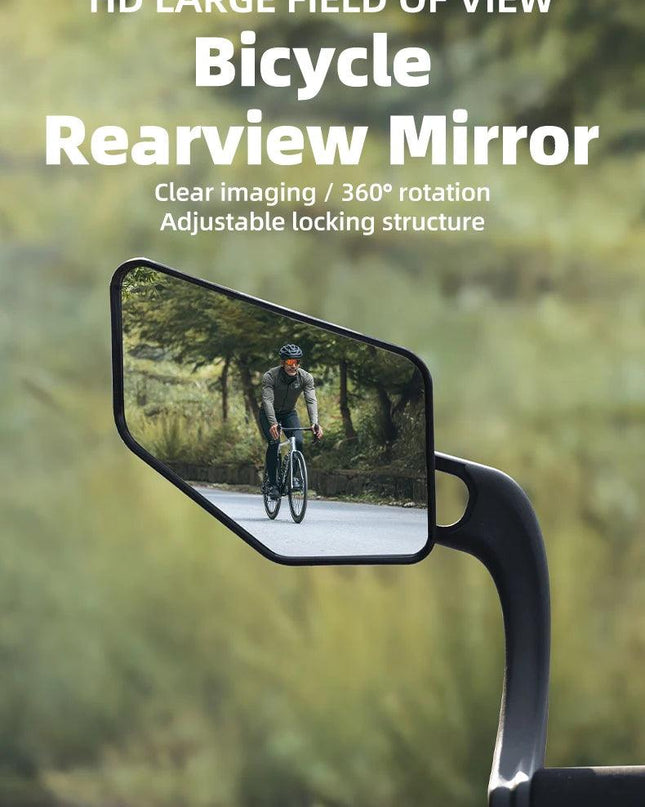 ROCKBROS Bicycle Mirrors MTB Bike HD Grip Plug In Bicycle Rearview Mirror 360° Adjustable Rotating Plane Mirror Bike Accessories