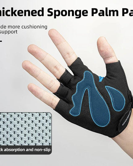 ROCKBROS Cycling Gloves Half Finger Sport Gloves Breathable Summer MTB Mountain Outdoor Fitness Mittens Bicycle Glove Equipment