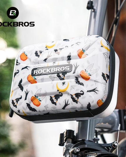ROCKBROS Bicycle Bag Folding Bike Front Bag 1.9L Big Capacity Hard Sheel Commuting Casual Brompton Bicycle Bag Waterproof Zipper