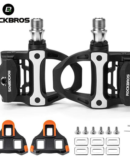ROCKBROS Pedal Self-locking Carbon Fiber Bicycle Pedal For SPD System Ultralight Road Bike Pedal Cleat Platform Lock For Shimano