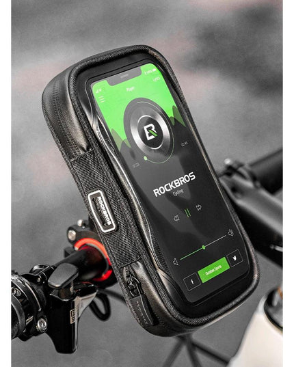 ROCKBROS Phone Bag Stand 270° Rotatable Waterproof Case Handlebar Stand Case Mount Scooter Bicycle Phone Bag Cycling Accessory