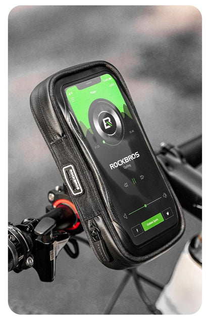 ROCKBROS Phone Bag Stand 270° Rotatable Waterproof Case Handlebar Stand Case Mount Scooter Bicycle Phone Bag Cycling Accessory