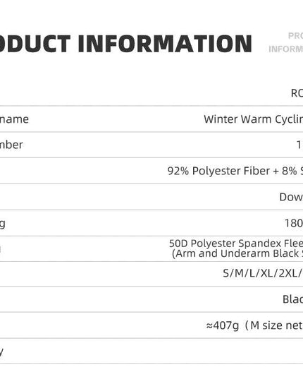 ROCKBROS Warm Winter Cycling Jersey  Ultralight Down Jacket Long Sleeve Bicycle Clothing Thermal Fleece Resistant Ciclismo Coat