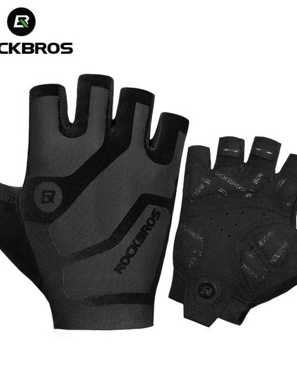ROCKBROS Cycling Men's Gloves Breathable Shockproof Cycling Gloves Summer Fingerless Gloves MTB Mountain Bicycle Gloves Sports