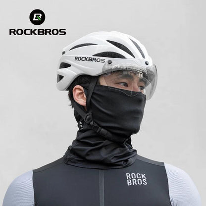 ROCKBROS Summer Cool Mask Cycling Face Mask UV Sun Protection Silk Bike Headwear Breathable Outdoor Fishing Face Cover Bandana