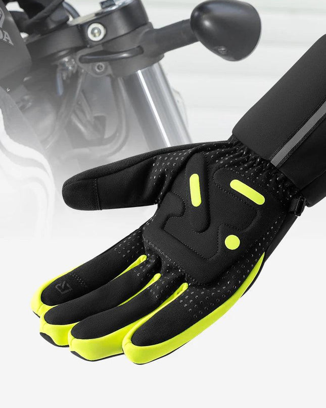 ROCKBROS Warm Heating Gloves Cycling Electric Heating Gloves Intelligent Sensing Winter Thermal Ski Long Glove Type-C charging