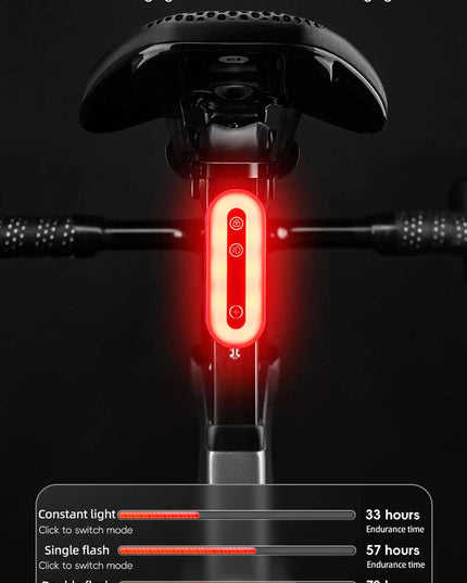 ROCKBROS Bicycle Tail Light With Lock Bluetooth Password Pairing Bike Lock Light IPX6 Waterproof Warning Light Tail  Accessories