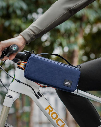 ROCKBROS Bicycle Top Tube Bag 2L Capacity Scratch-Resistant Road Mountain Bike Frame Bag Cycling Tools Bag Stable Elastic Band