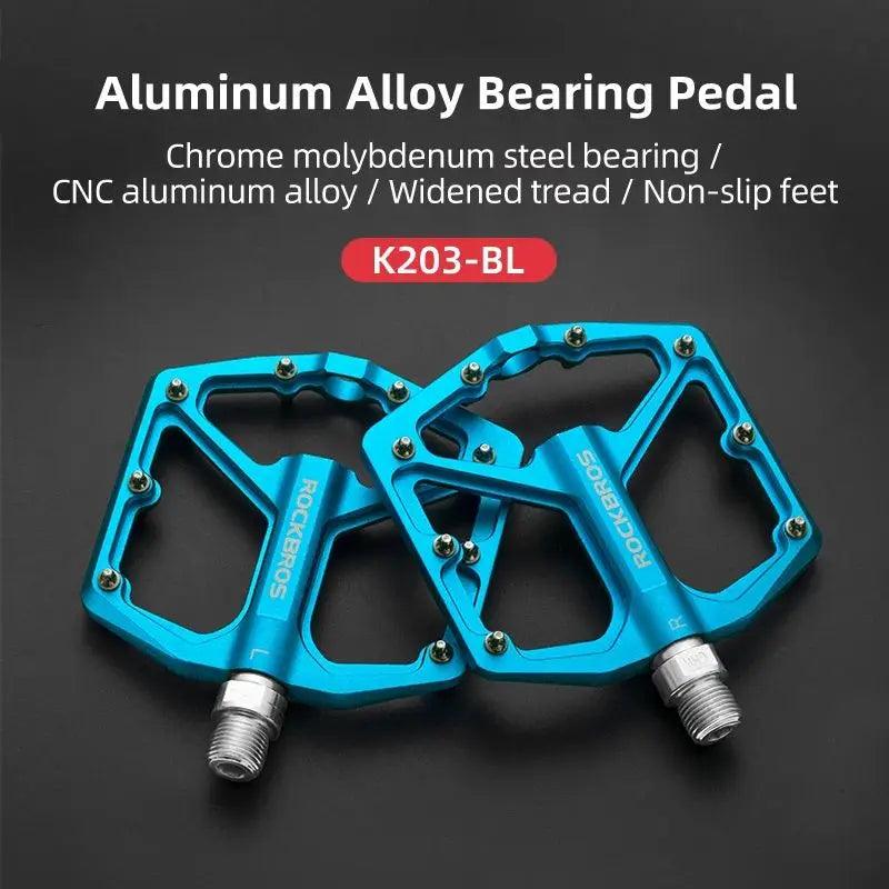 ROCKBROS Bike Pedals Aluminum Alloy Anti-slip Bicycle Pedals Ultralight Sealed Bearing One-piece MTB Road Mountain Cycling Pedal