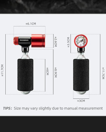 ROCKBROS Bicycle CO2 Cylinder Pump Gas Nozzle Bike Fast Inflator Inflatable Head Aluminum Adapter Riding Emergency Accessories